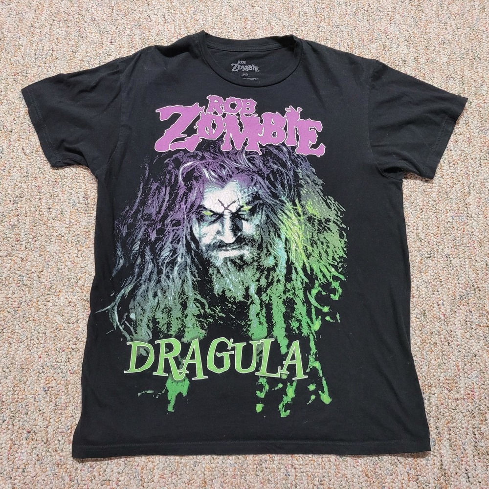 Rob‎ Zombie Shirt Mens Medium Black Dragula Metal Rock Band Tour Concert Tee